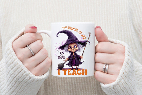 Funny Halloween PNG - My Broom Broke so Now I Teach Sublimation CraftLabSVG 