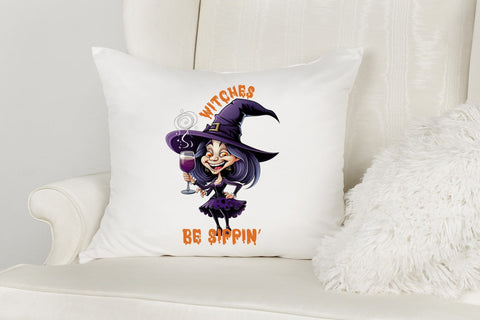 Funny Halloween PNG - Witches Be Sippin Sublimation CraftLabSVG 
