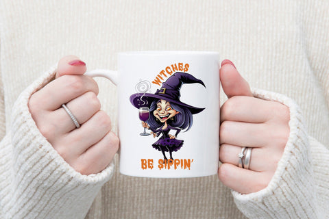 Funny Halloween PNG - Witches Be Sippin Sublimation CraftLabSVG 