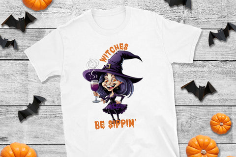 Funny Halloween PNG - Witches Be Sippin Sublimation CraftLabSVG 