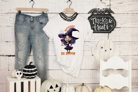 Funny Halloween PNG - Witches Be Sippin Sublimation CraftLabSVG 