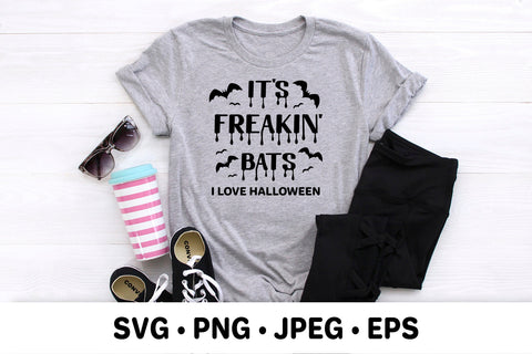 Funny Halloween quote SVG. Its Freakin' bats lettering SVG LaBelezoka 
