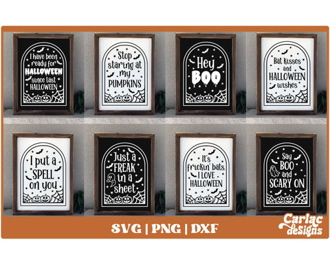 Funny Halloween Sign Bundle Vol 3 SVG Carla C Designs 