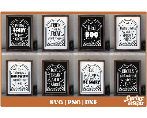 Funny Halloween Sign Bundle Vol 3 SVG Carla C Designs 