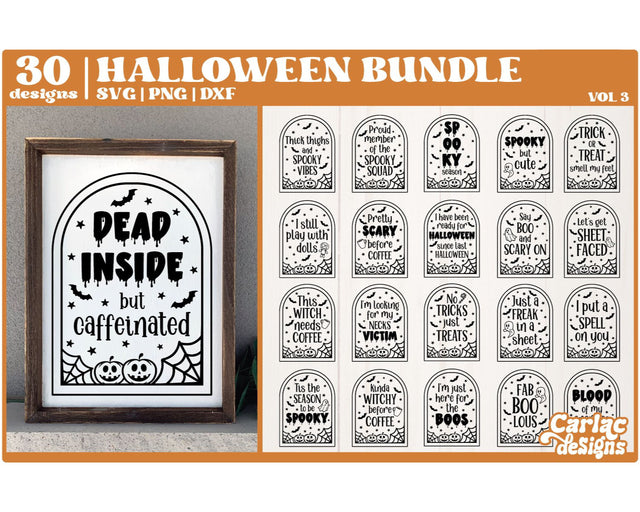 Funny Halloween Sign Bundle Vol 3 SVG Carla C Designs 