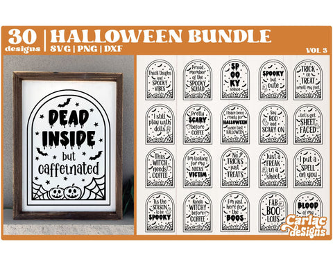 Funny Halloween Sign Bundle Vol 3 SVG Carla C Designs 