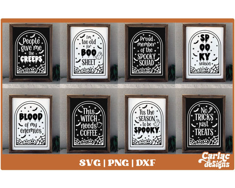 Funny Halloween Sign Bundle Vol 3 SVG Carla C Designs 