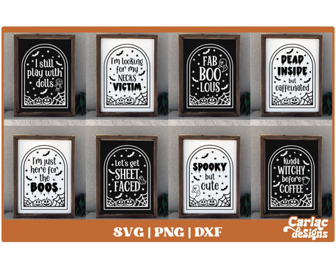 Funny Halloween Sign Bundle Vol 3 SVG Carla C Designs 