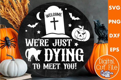 Funny Halloween Svg Bundle | Adult Halloween Round Sign Svg SVG Crafty Mama Studios 