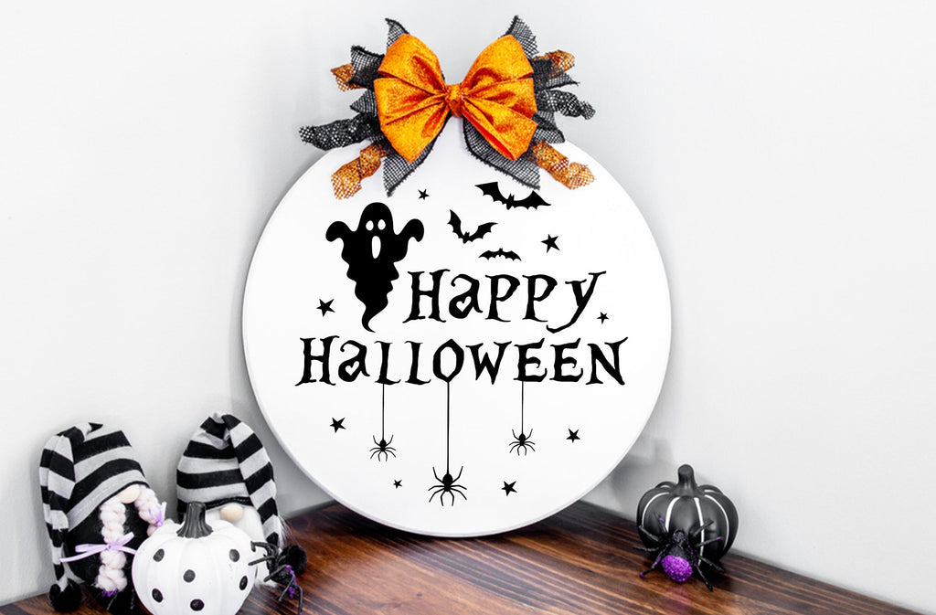 Funny Halloween Svg Bundle, Halloween Round Sign Svg, Round Halloween ...