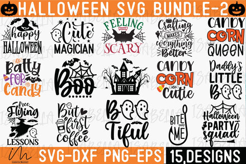 Funny Halloween svg bundle, Halloween T-shirt bundle, Halloween Day T-shirt, Happy Halloween svg, Batty Svg, Pumpkin svg, Holiday Cricut SVG Isabella Machell 