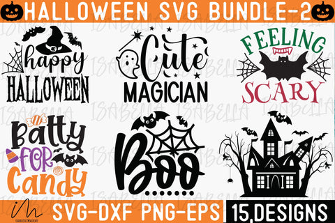 Funny Halloween svg bundle, Halloween T-shirt bundle, Halloween Day T-shirt, Happy Halloween svg, Batty Svg, Pumpkin svg, Holiday Cricut SVG Isabella Machell 
