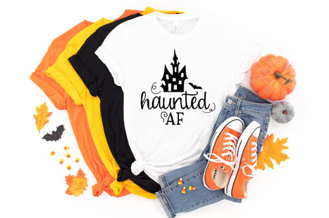 Funny Halloween SVG - Haunted AF, Halloween Quotes, Cut Files SVG Pickled Thistle Creative 