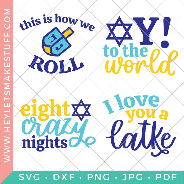 Funny Hanukkah Bundle 2 SVG Hey Let's Make Stuff 