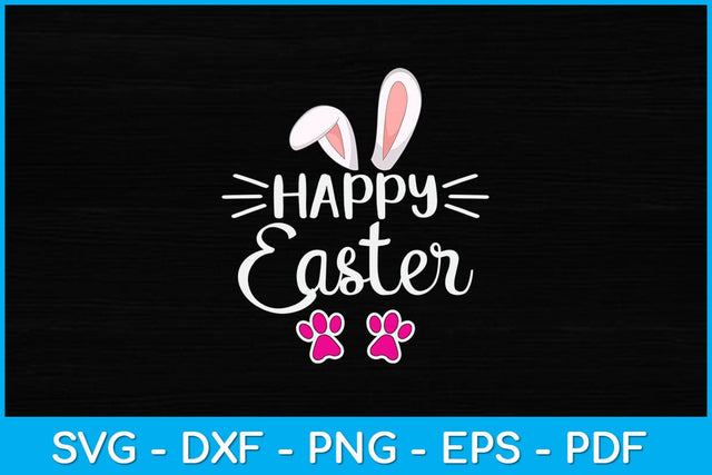 Funny Happy Easter Three Bunny Svg Design SVG artprintfile 