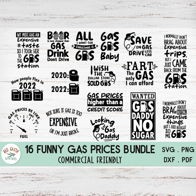 Funny high gas prices quotes bundle SVG-sublimation friendly SVG Redearth and gumtrees 