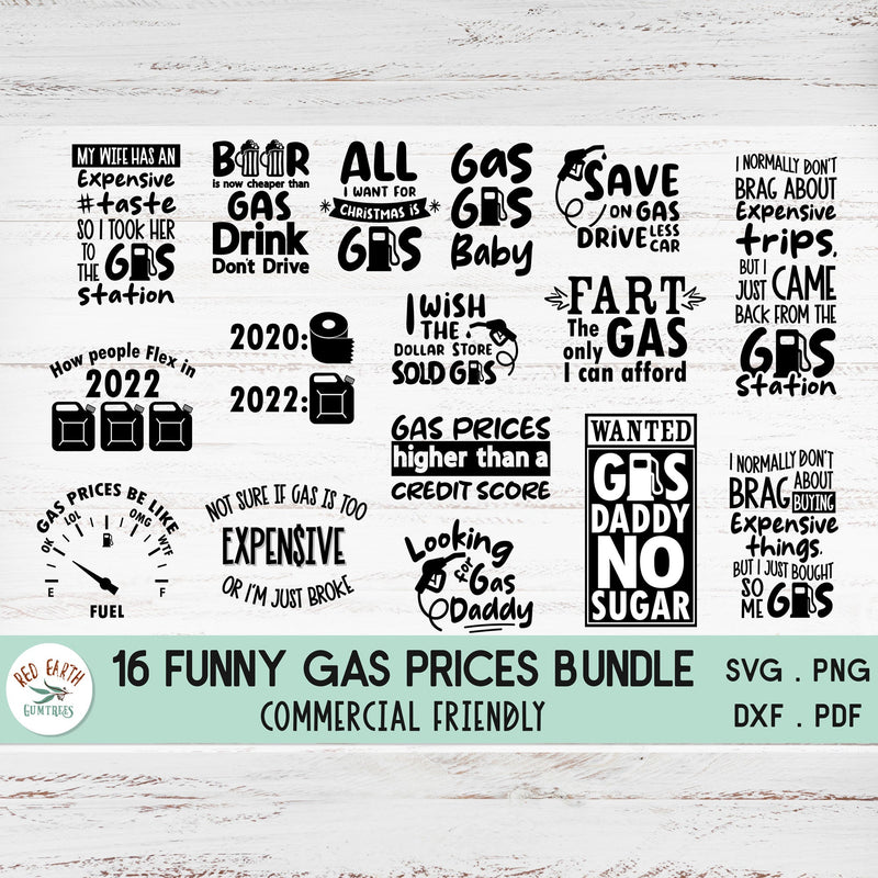 Funny high gas prices quotes bundle SVG-sublimation friendly SVG Redearth and gumtrees 