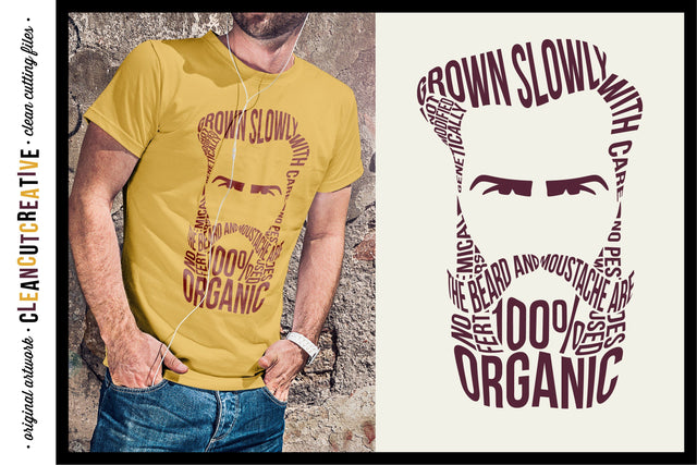 Funny HIPSTER BEARD word art | men dad SVG craft file SVG CleanCutCreative 