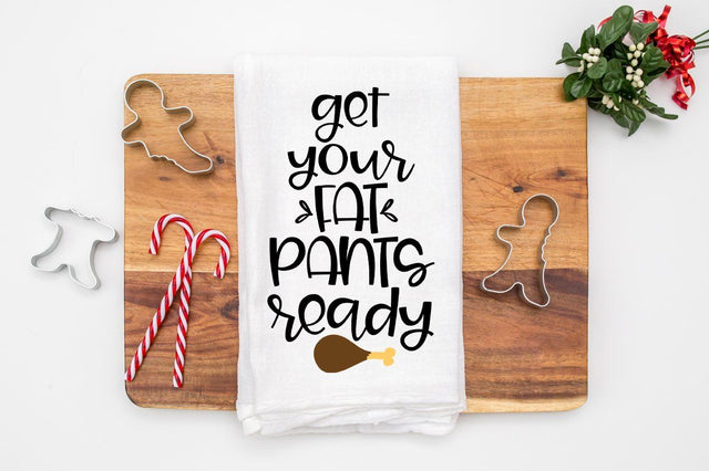 Funny Holiday Dinner SVG - Get Your Fat Pants Ready SVG Simply Cutz 