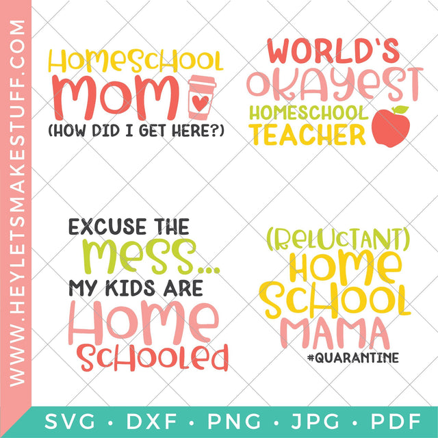 Funny Homeschool Bundle SVG Hey Let's Make Stuff 