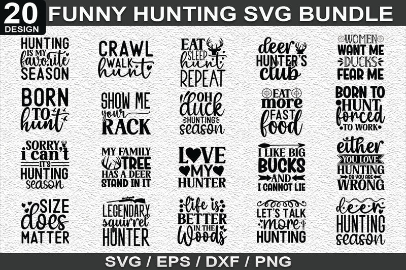 Funny Hunting SVG Bundle Cut File SVG akazaddesign 