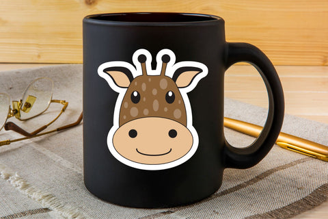 Funny Jungle Animals Faces Sticker Svg Bundle SVG Regulrcrative 