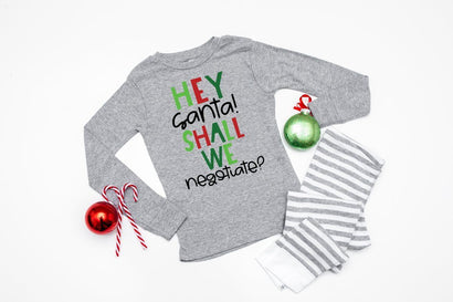 Funny Kids Christmas SVG - Hey Santa! Shall We Negotiate? SVG Simply Cutz 