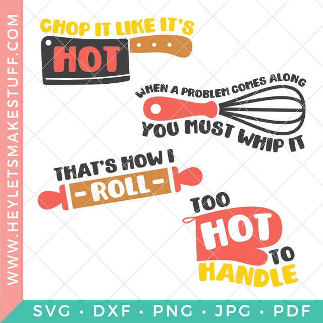 Funny Kitchen Bundle SVG Hey Let's Make Stuff 
