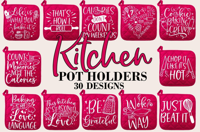 Funny Kitchen Pot Holder SVG Bundle SVG Freeling Design House 