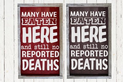 Funny Kitchen Sign: Many Have Eaten Here SVG SVG Ikonart Design Shop 