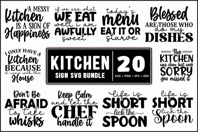 Funny kitchen Sign SVG Bundle, kitchen SVG Bundle - 20 Designs SVG Shetara Begum 