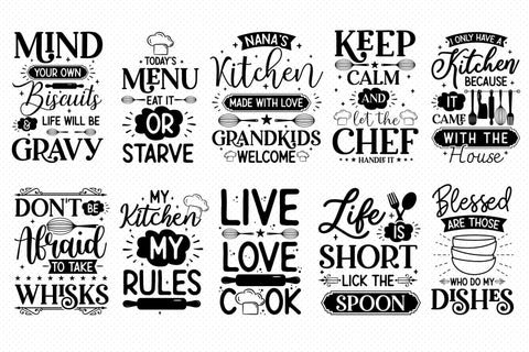 Funny Kitchen Sign SVG Bundle SVG CraftLabSVG 