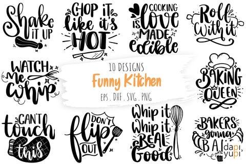Funny Kitchen SVG Bundle, Kitchen Quotes SVG dapiyupi store 