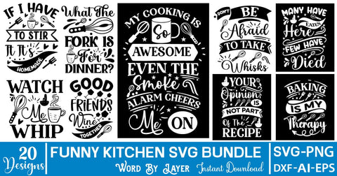 Funny Kitchen Bundle Vol 4 Graphic by peachycottoncandy · Creative