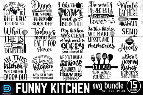 Funny Kitchen SVG Bundle, SVG DESIGNISTIC 