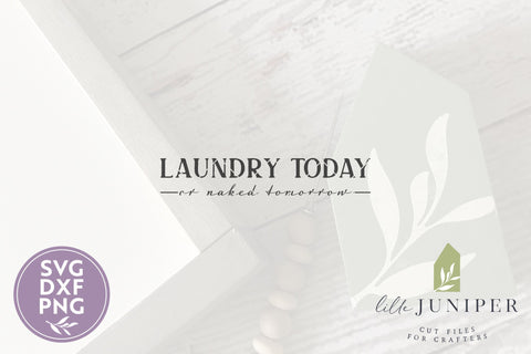 Funny Laundry SVG | Laundry Today or Naked Tomorrow SVG LilleJuniper 