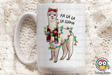 Funny Llama Christmas Sublimation Sublimation Owlsome.Designs 