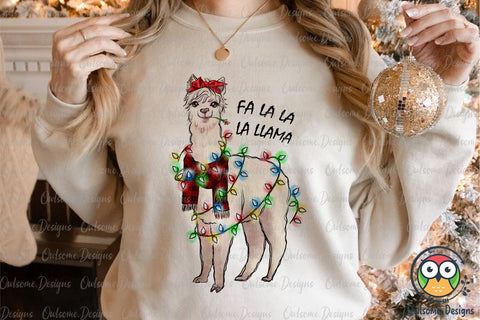 Funny Llama Christmas Sublimation Sublimation Owlsome.Designs 