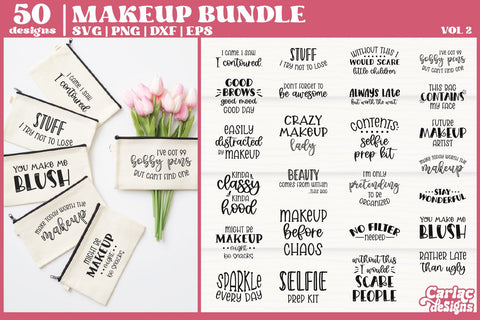 Funny Makeup Bag SVG Bundle | Makeup Mega SVG Bundle | Vol 2 SVG Carla C Designs 