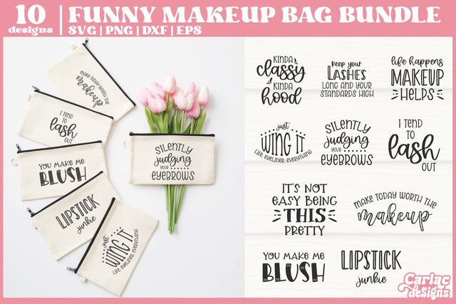 Funny Makeup Bag SVG Bundle | Makeup SVG Bundle SVG Carla C Designs 
