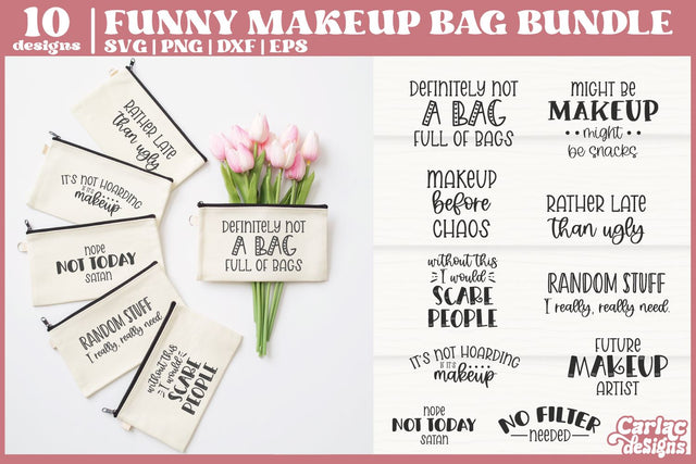 Funny Makeup Bag SVG Bundle | Makeup SVG Bundle SVG Carla C Designs 