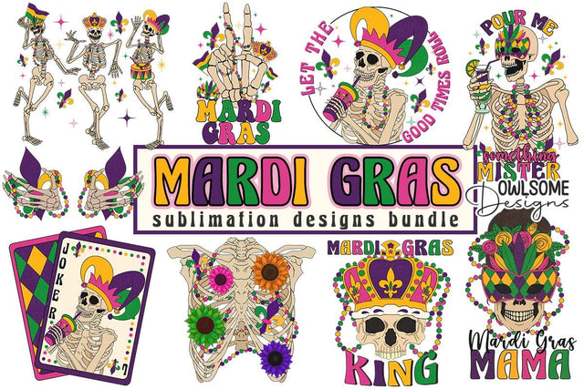 Funny Mardi Gras Sublimation Bundle Sublimation Owlsome.Designs 