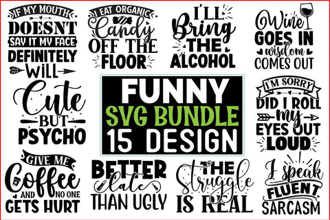 Funny mega SVG Design Bundle SVG CraftingStudio 