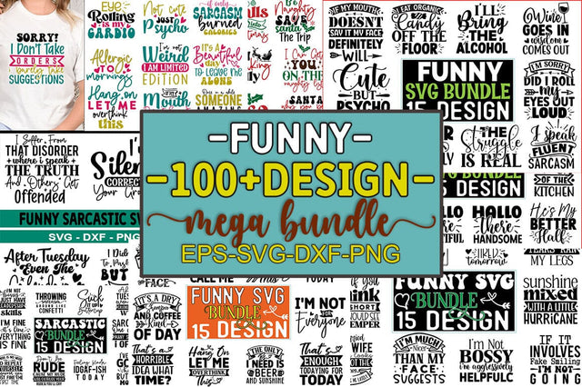 Funny mega SVG Design Bundle SVG CraftingStudio 