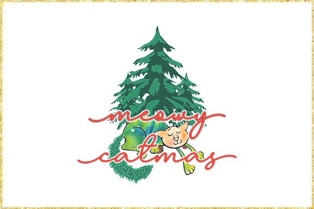 Funny Meowy Catmas Sublimation Sublimation Jagonath Roy 