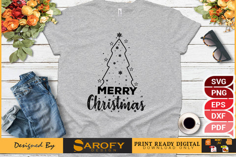 Funny Merry Christmas SVG File SVG Sarofydesign 