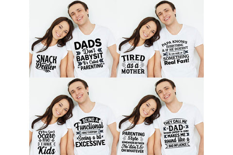 Funny MOM and DAD Quotes SVG Bundle SVG Paper Switch 