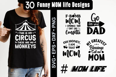 Funny mom life SVG Bundle SVG Paper Switch 