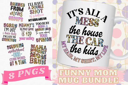 Funny Mom Mug Bundle, Funny Mom Sublimation Bundle Sublimation PixelKat 