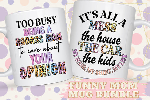 Funny Mom Mug Bundle, Funny Mom Sublimation Bundle Sublimation PixelKat 